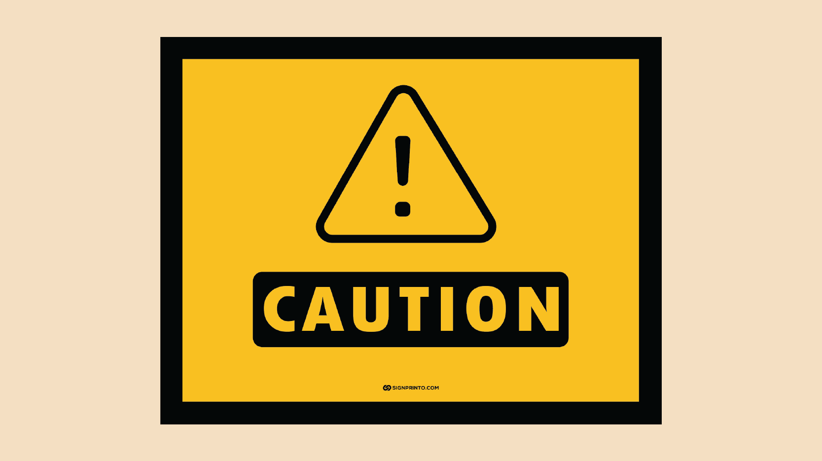 Caution Attention Sign Yellow Color [ Printable PDF]