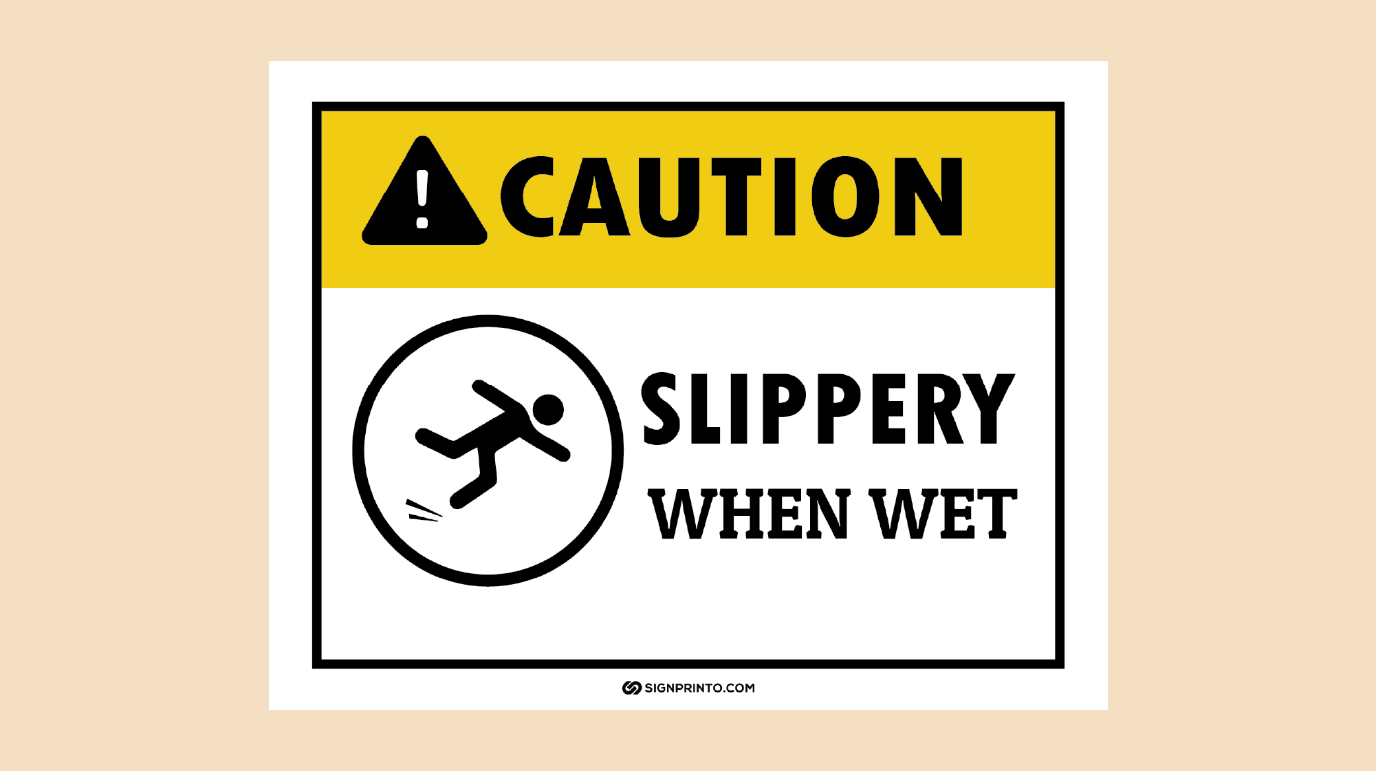 FREE Download: Printable Slippery When Wet Sign PDF