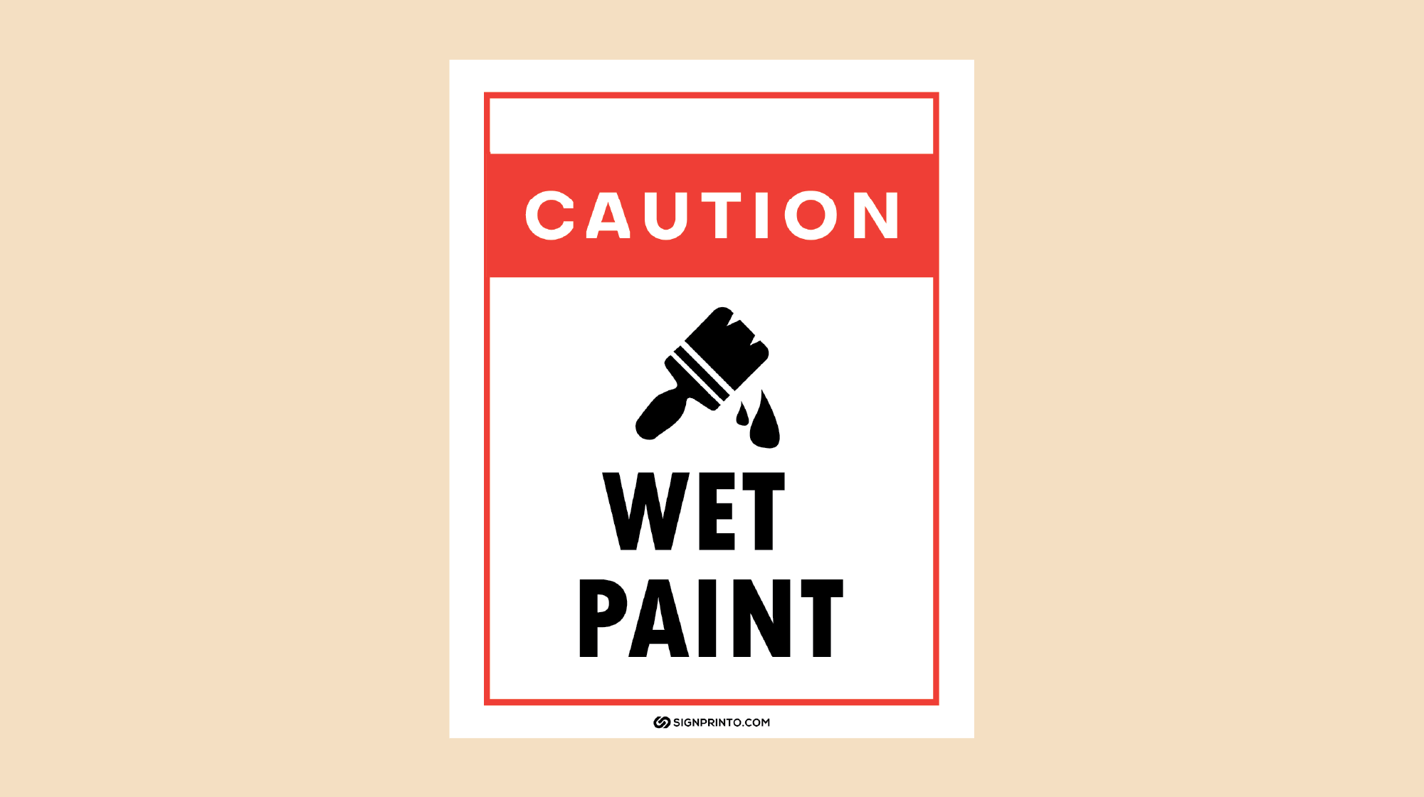 Caution Wet Paint Sign –Red Color [PDF]