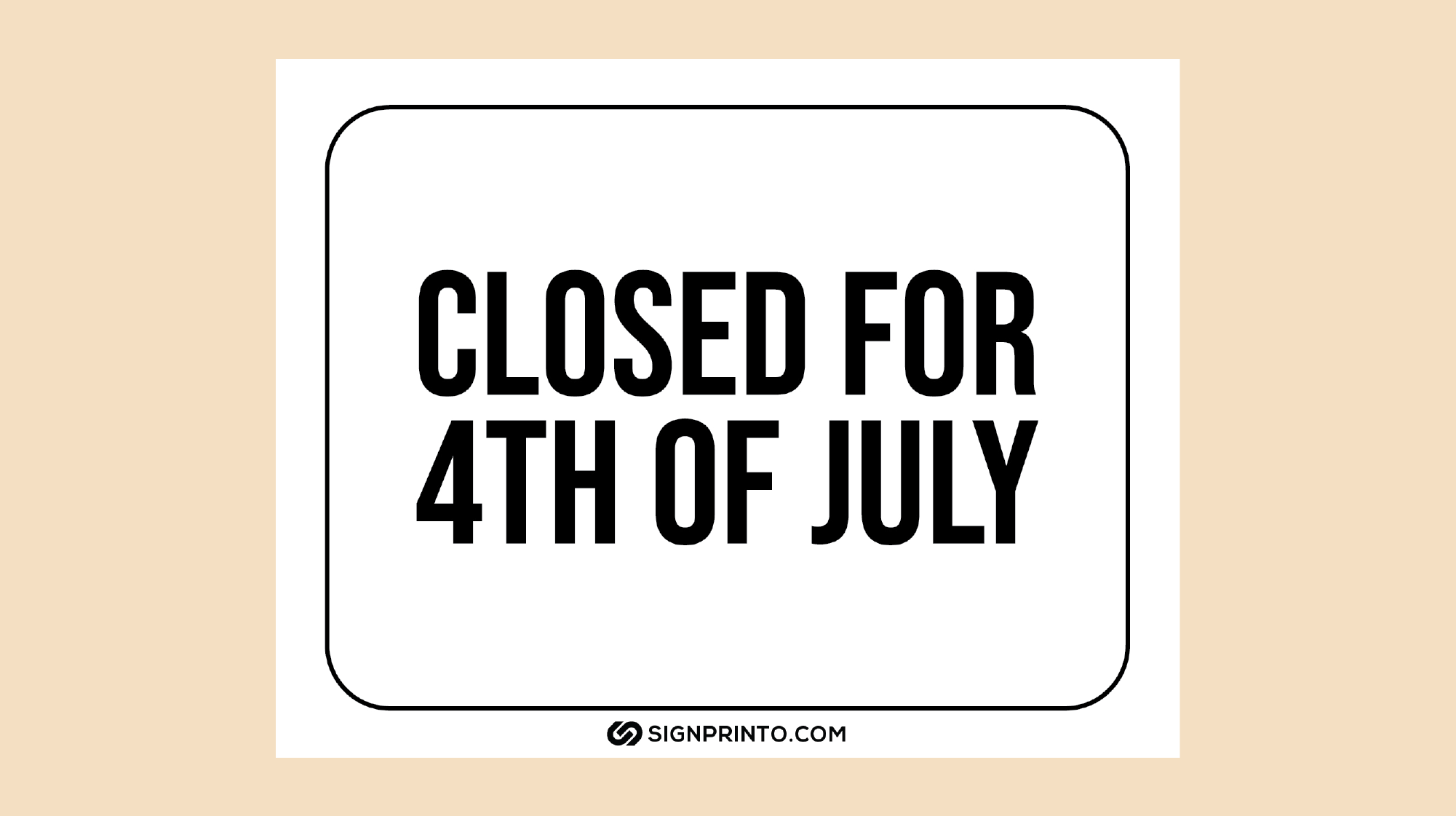 Closed For 4th Of July Sign -Free Printable PDF