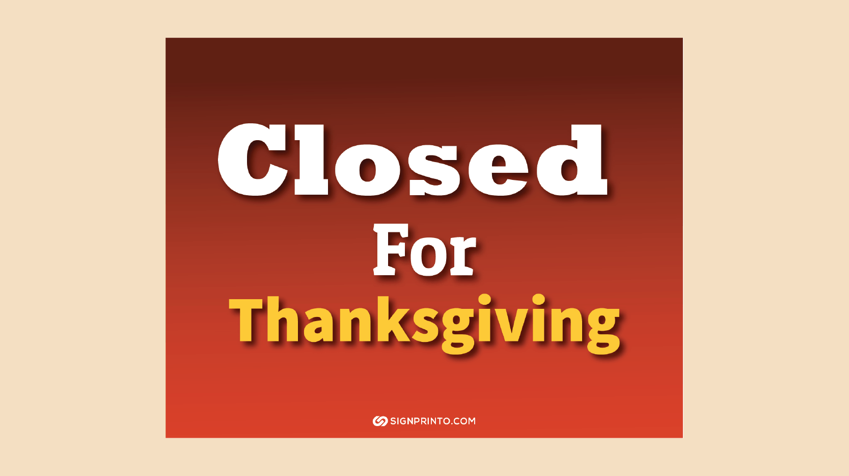 Free Download Closed for thanksgiving Sign PDF