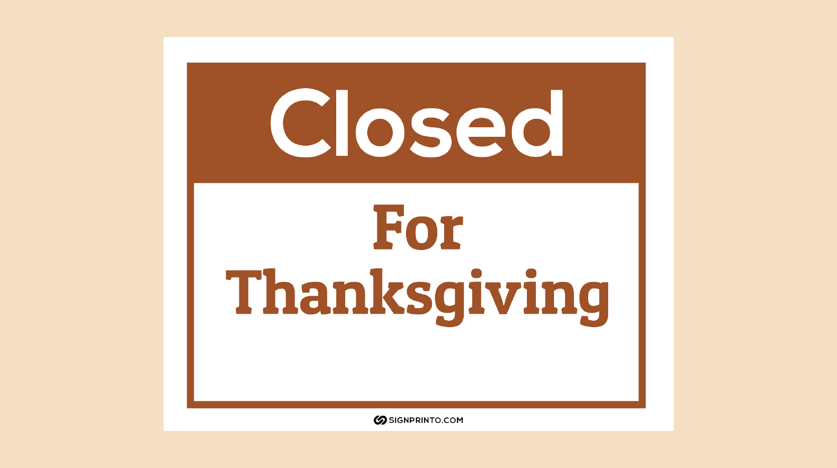 Printable Closed for thanksgiving Sign PDF