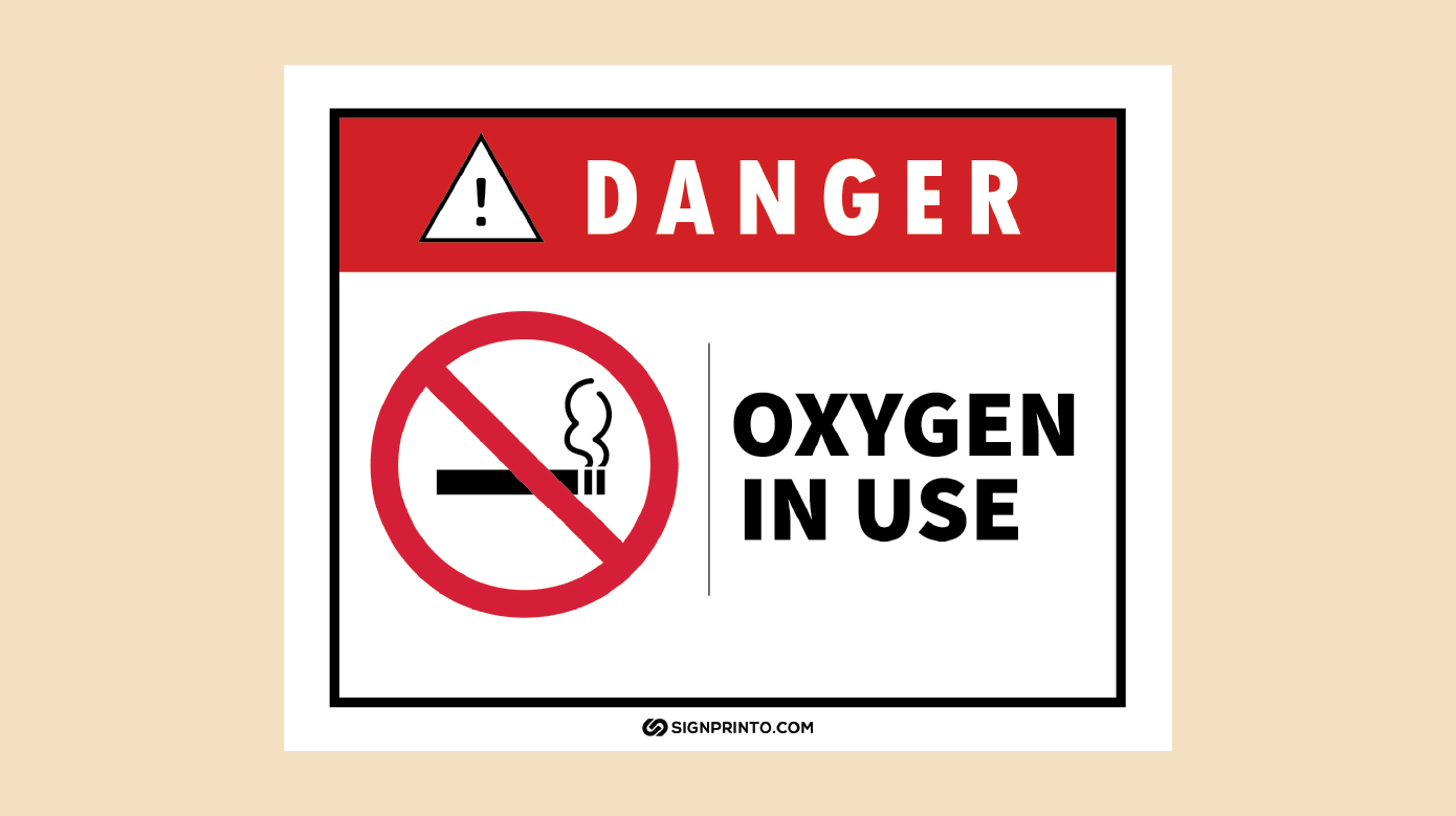 Oxygen In use Sign Free Printable PDF