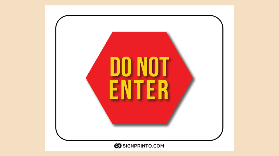 Forbidden Zone: Downloadable PDF Do Not Enter Sign for Safety