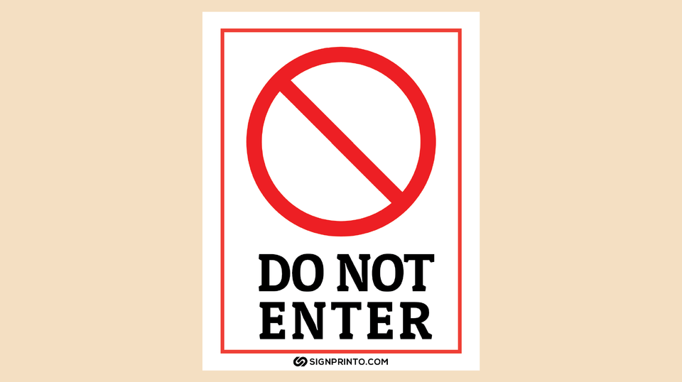 Do Not Enter Sign- Download Free Printable PDF