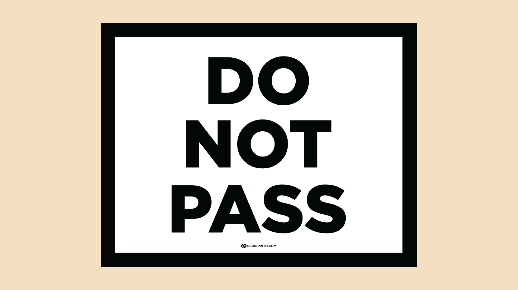 Do Not Pass Sign-Download Free Printable PDF