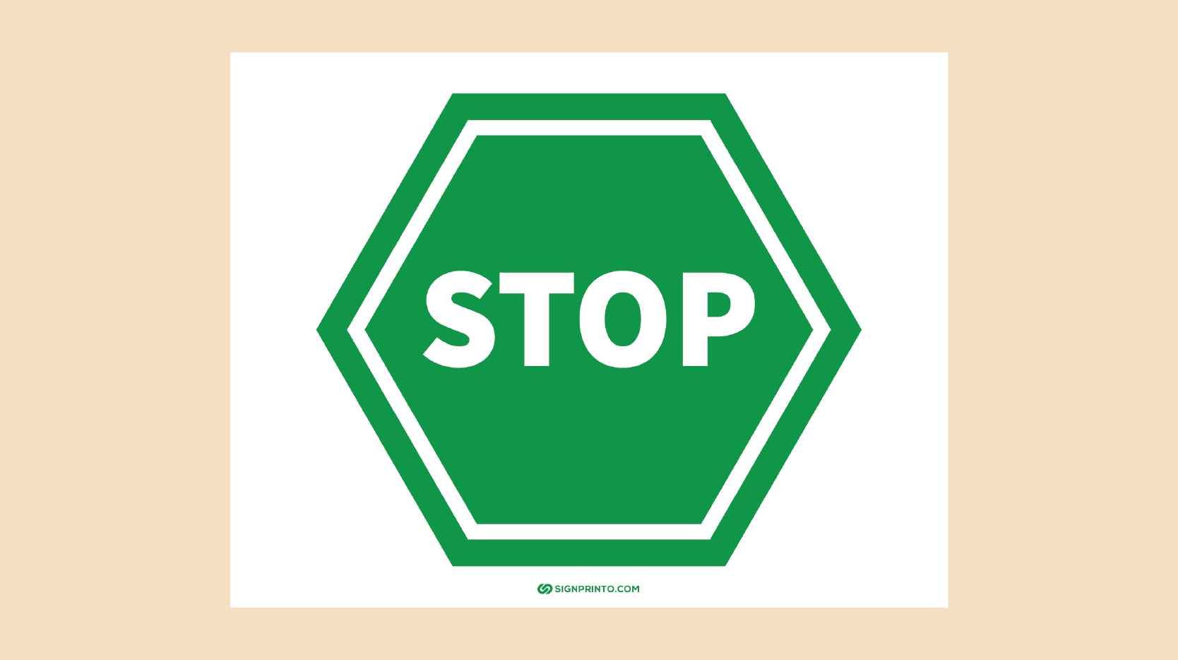 Green Stop Sign -FREE Printable PDF