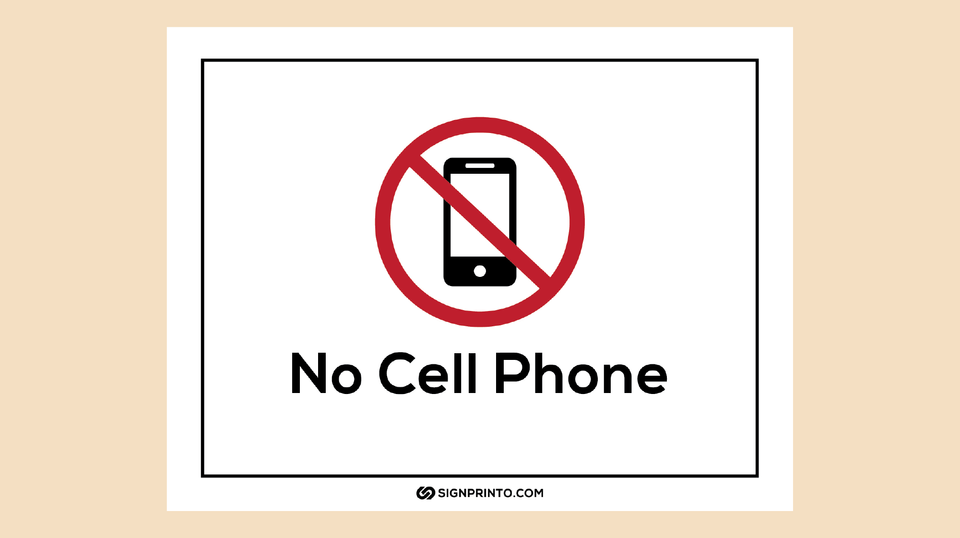 Prinable No Cell Phone Sign PDF