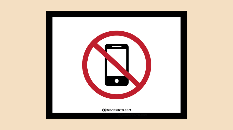 No Cell Phone Sign Design[ PDF]