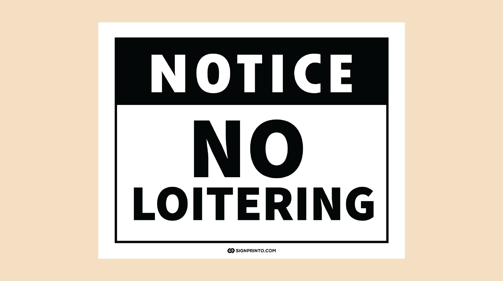 No Loitering Sign- Download Printable PDF