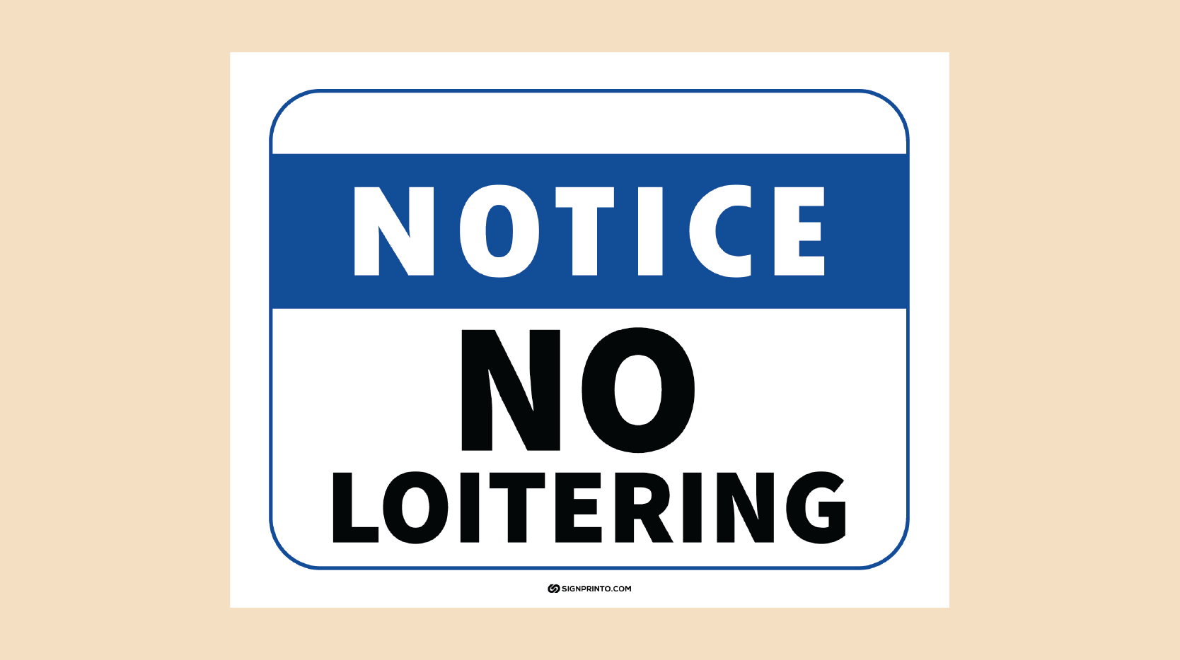 No Loitering Sign Free Printable PDF