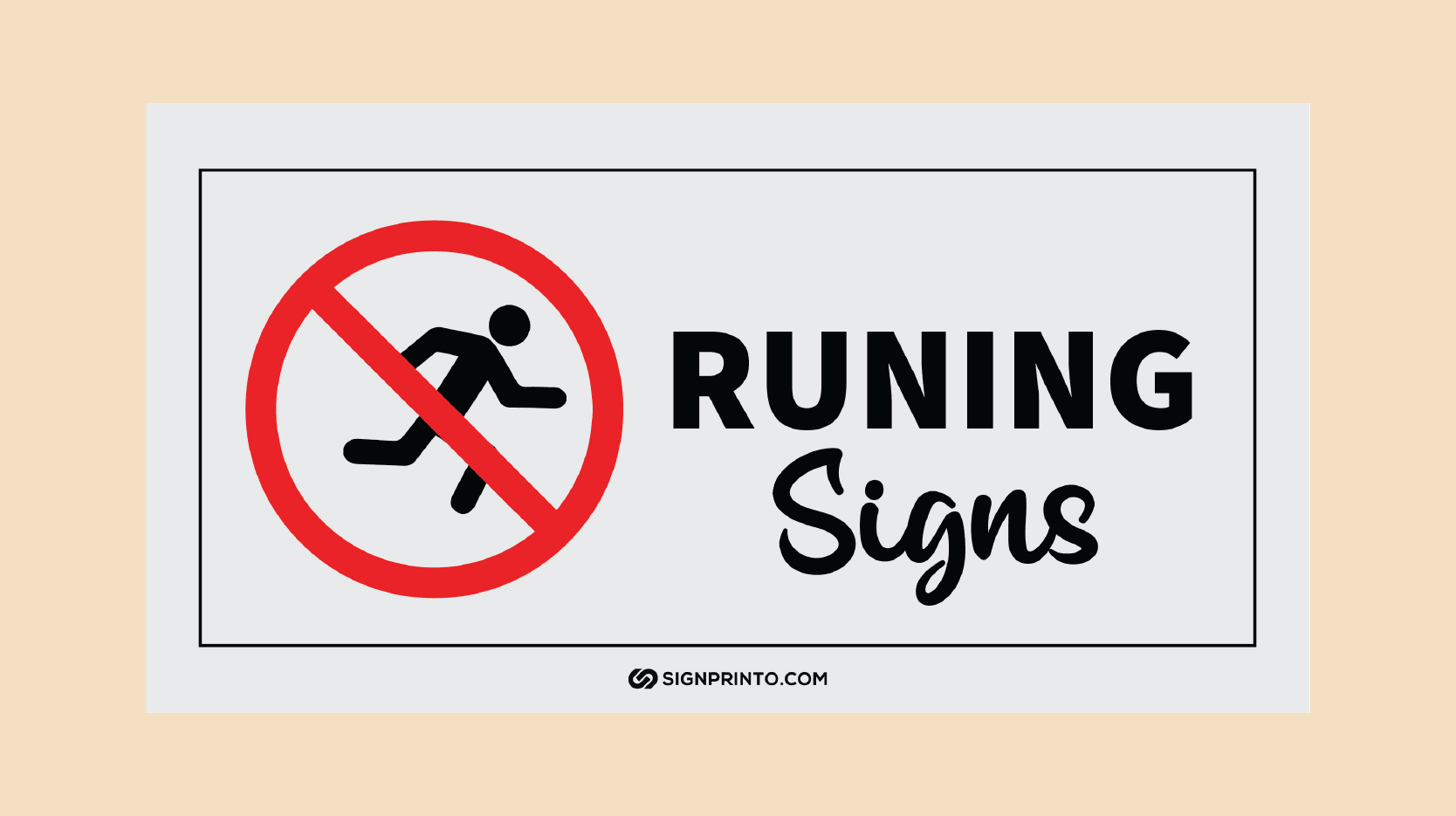 Safety First:  No Running Sign Download – Free Printable PDF