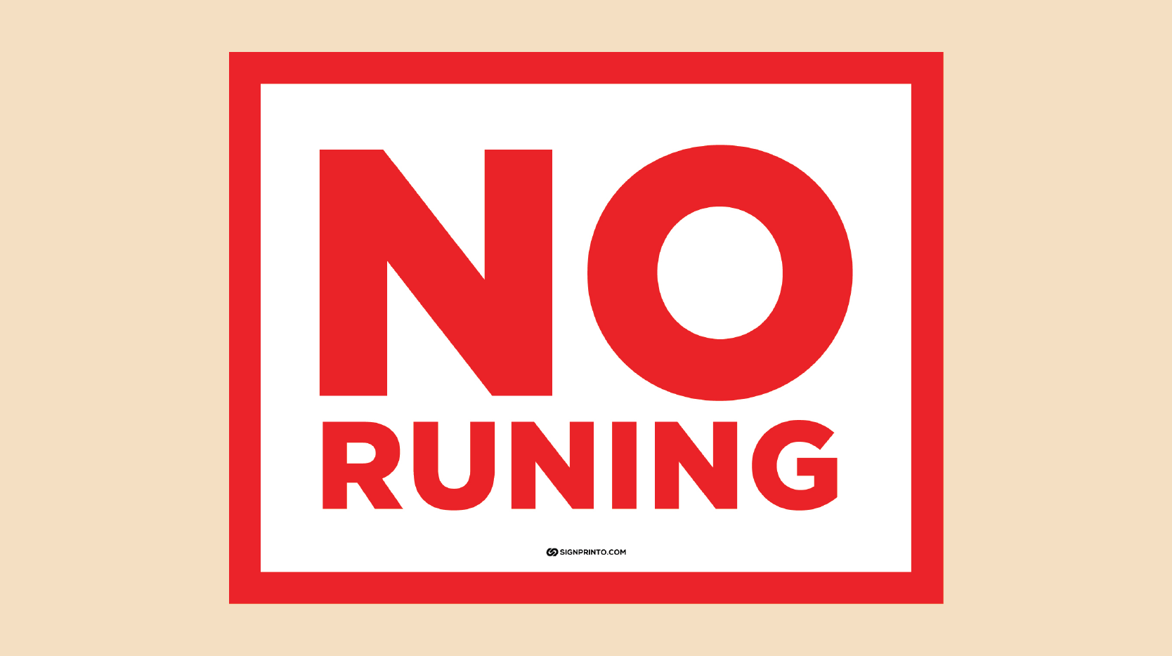 No Running Sign-Printable FREE PDF