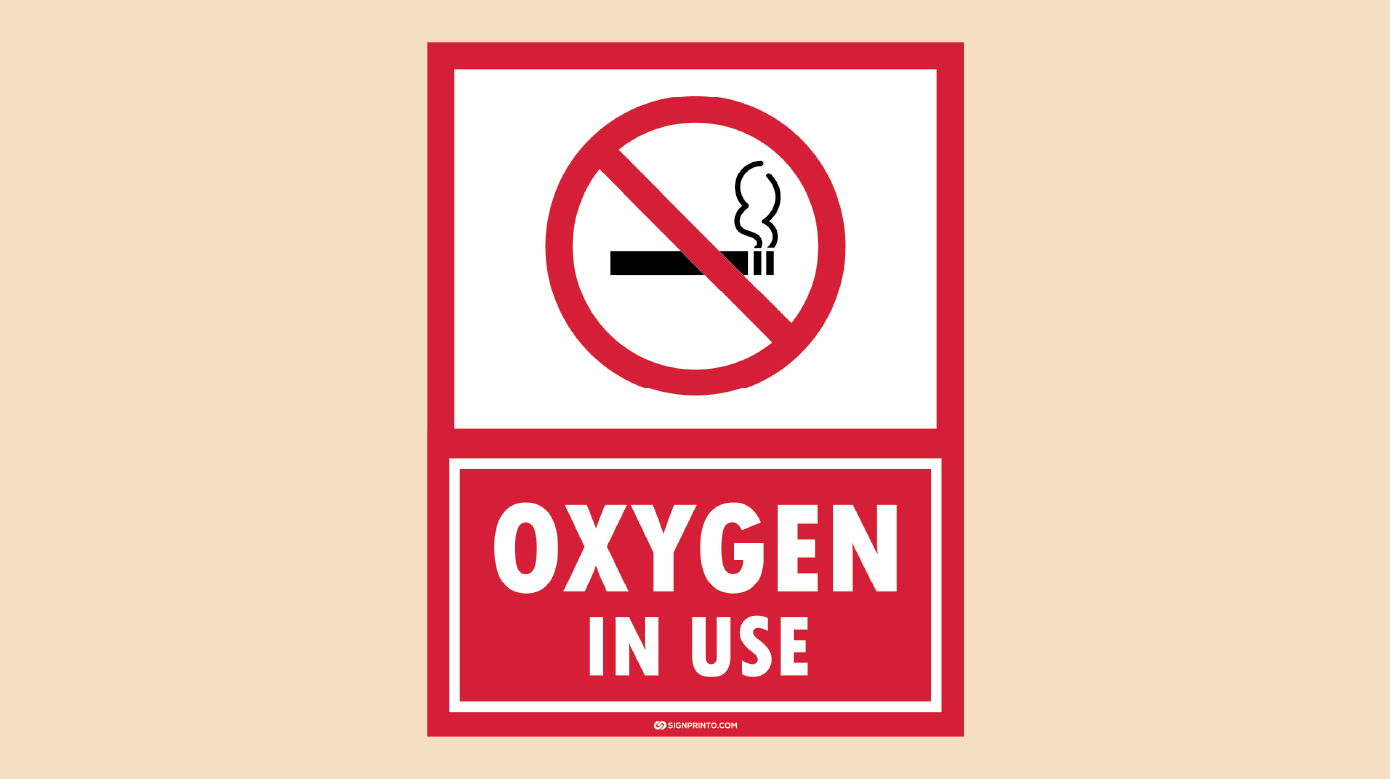 Oxygen In use Sign Download Printable PDF
