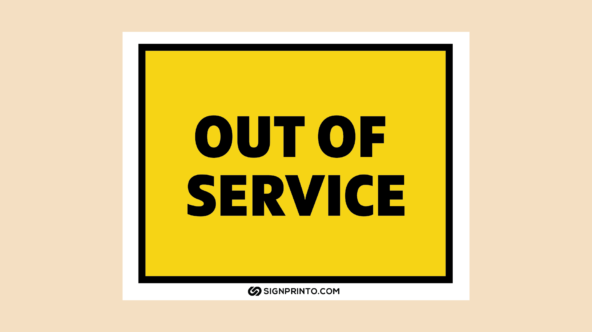 Out Of Service Sign Printable PDF