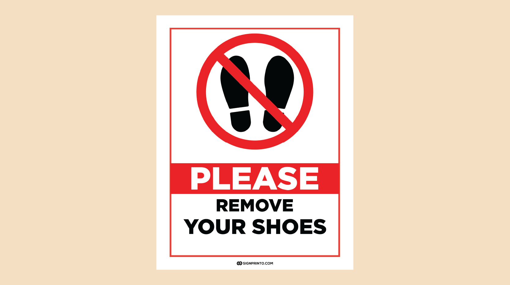 Please Remove Your Shoes Sign Printable PDF