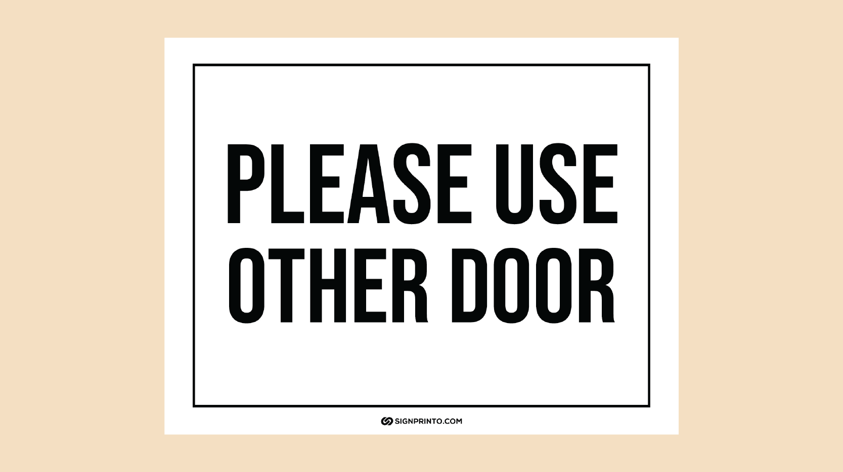 Please Use Other Door Sign- Printable PDF