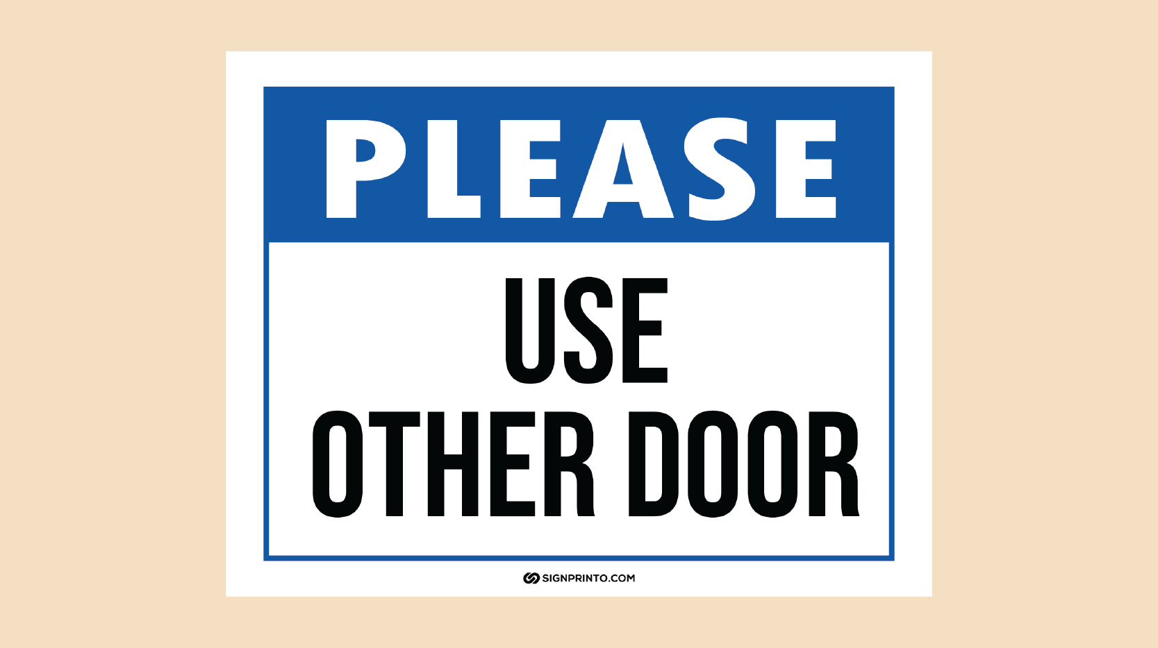 Please Use Other Door Sign -Printable PDF