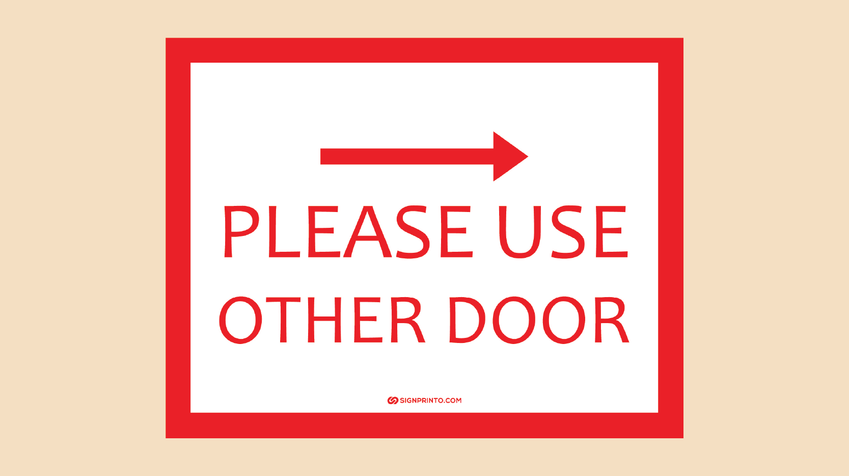 Printable Please Use Other Door Sign PDF
