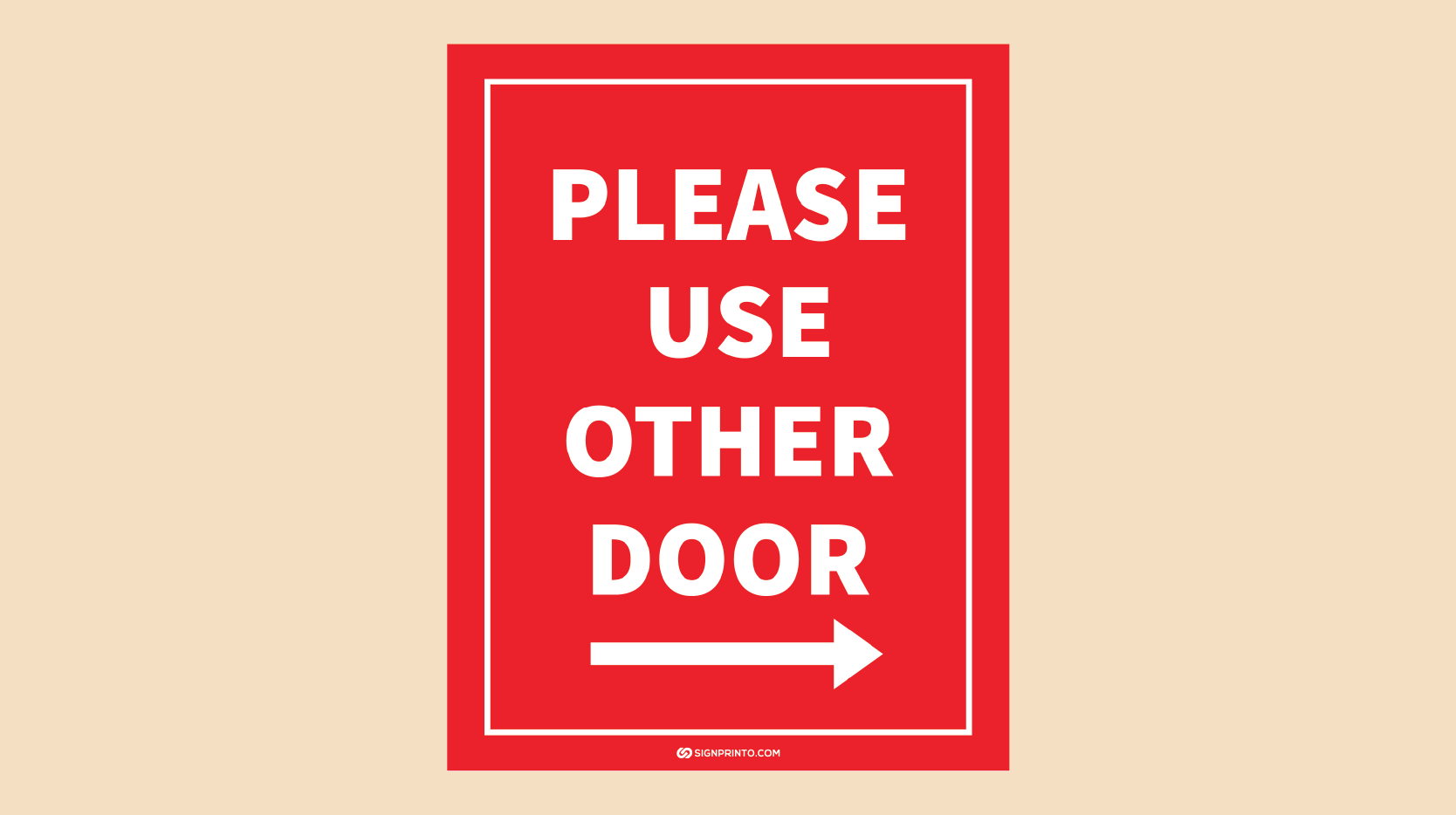 Printable Please Use Other Door Sign PDF