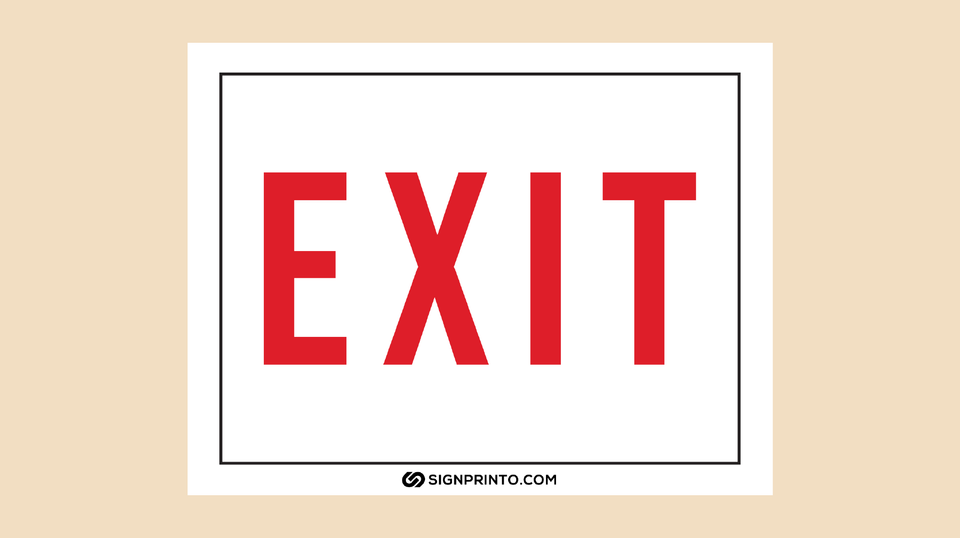 Exit Sign  Download Free PDF