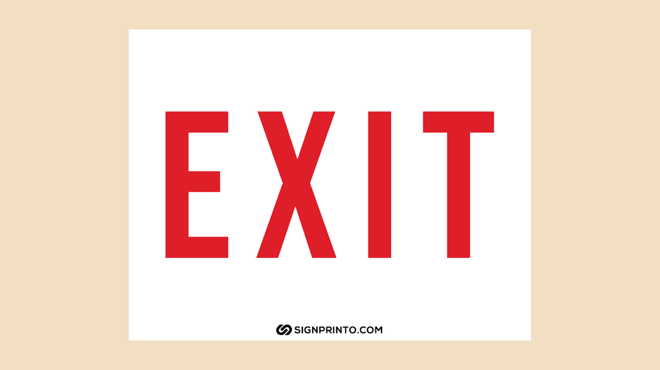 Download Exit Sign Printable [PDF ]