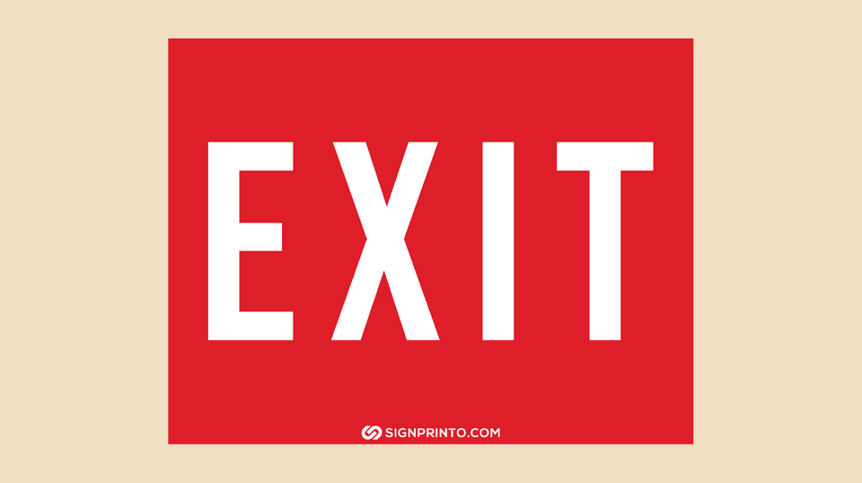 Download Exit Sign  [Printable PDF FREE]