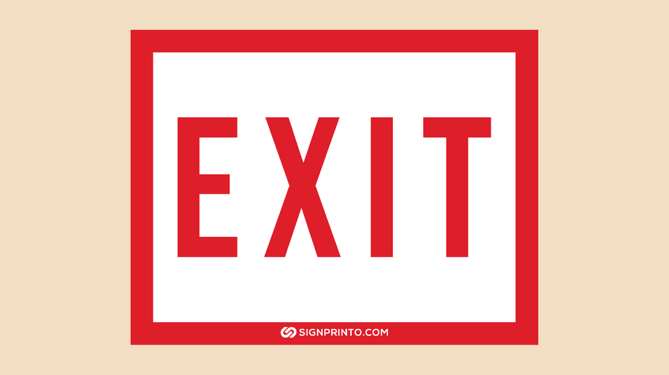Download Exit Sign Printable PDF