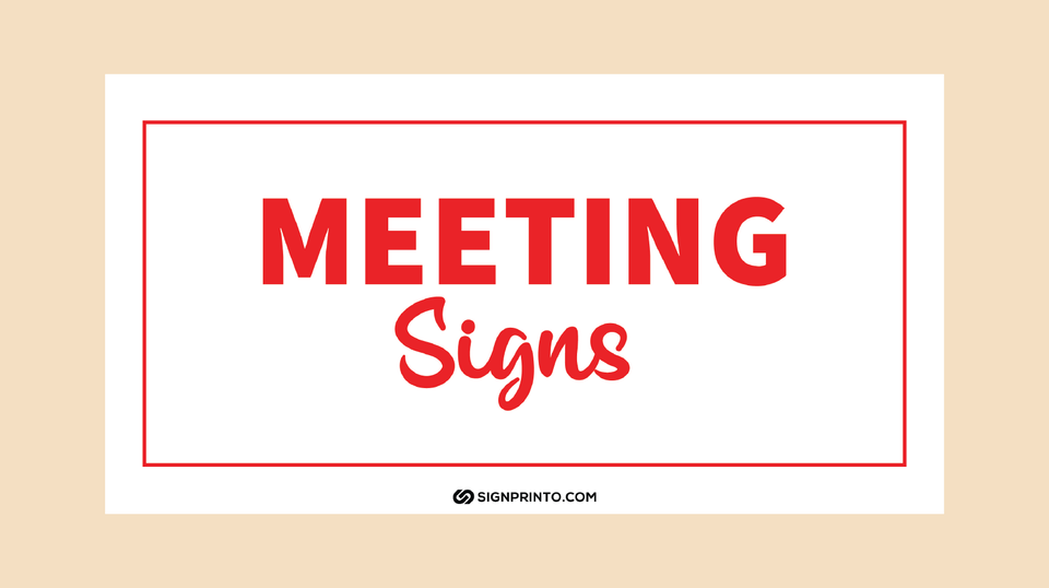 Professional In a Meeting Sign – Free Printable
