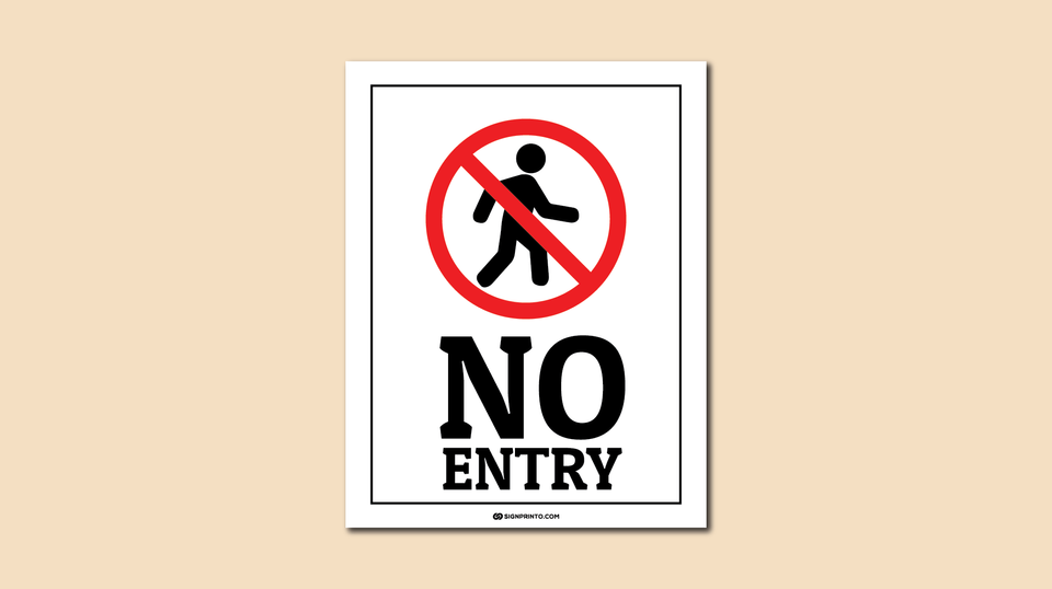 No Entry Sign PDF(Print Ready)