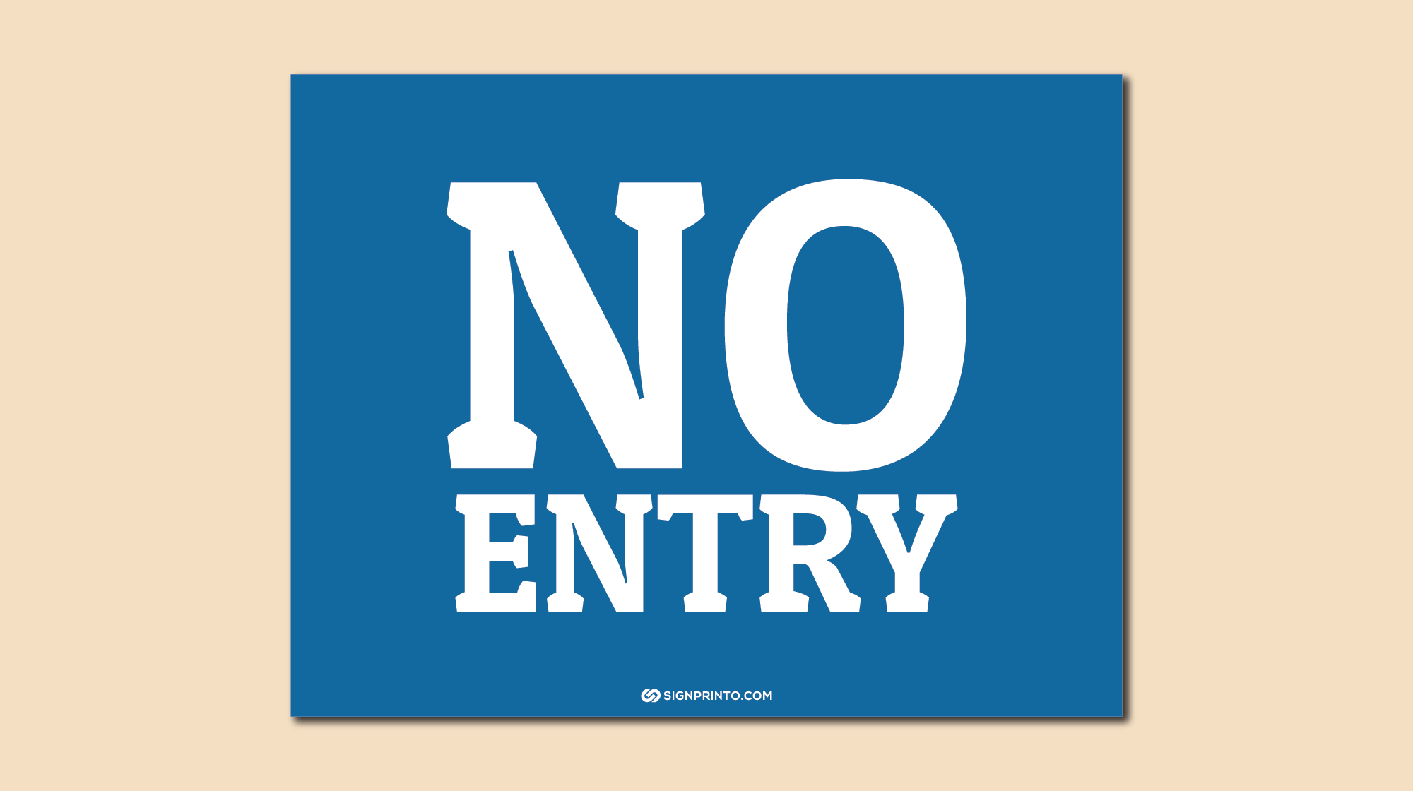 Blue Color No Entry Sign PDF (Printable)