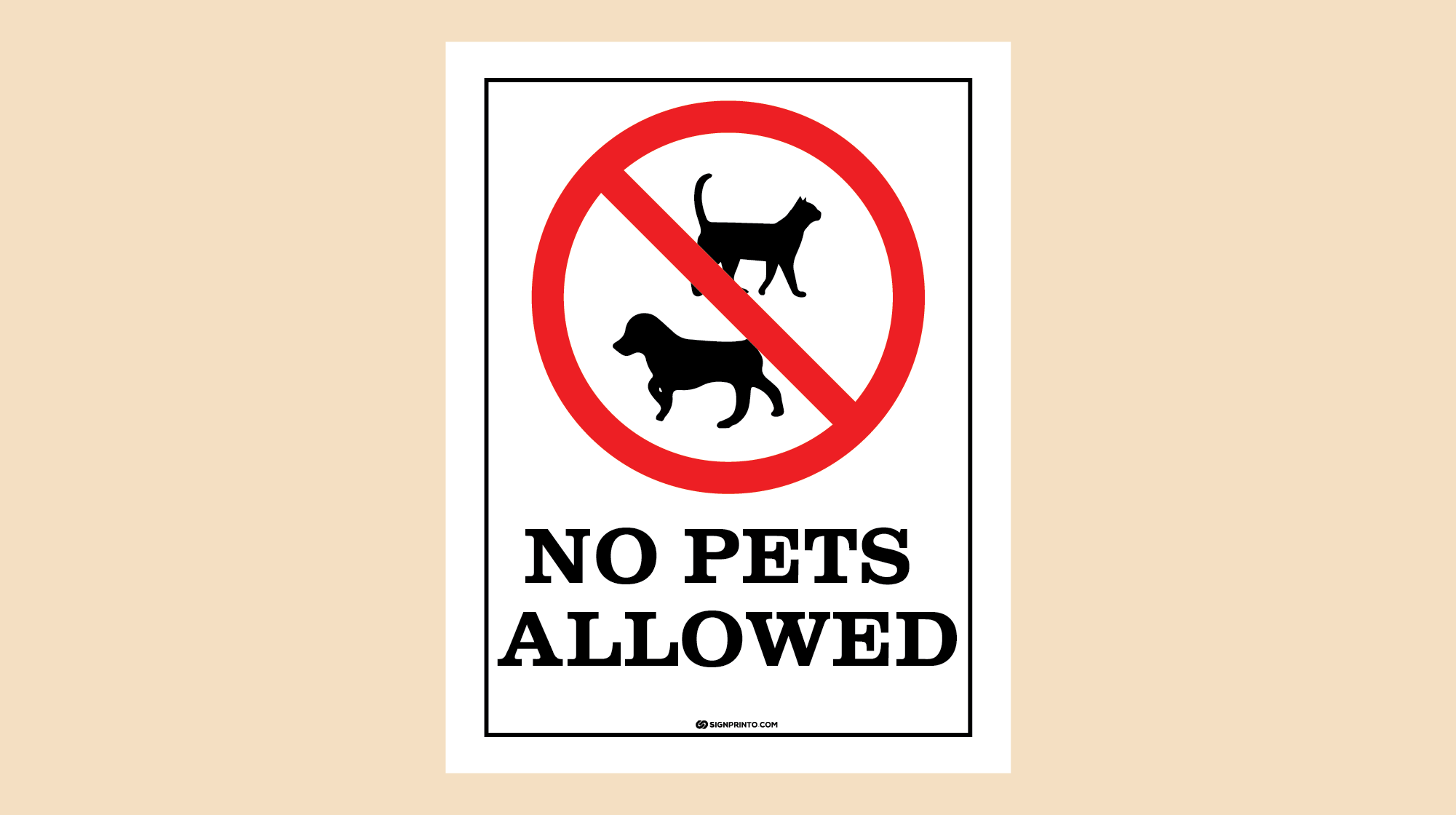 No Pets Allowed FREE printable PDF