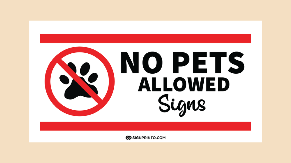 No Pets Allowed Sign PDF – Keep Spaces Pet Free!