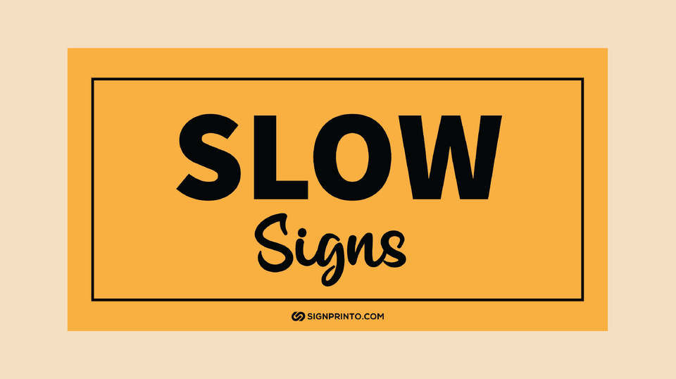 Printable Warning:  SLOW Sign – Free PDF Download Available!