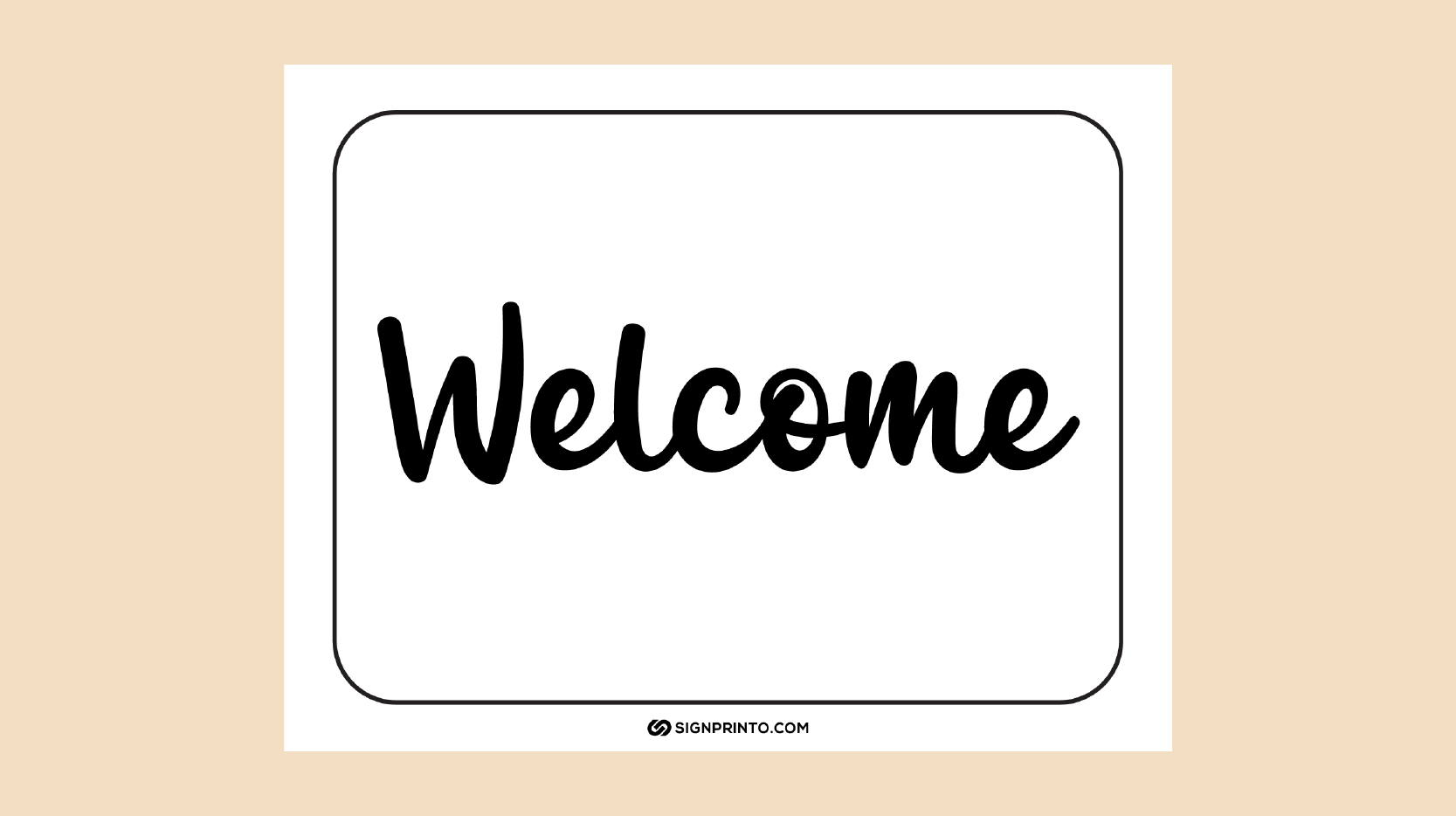 Printable Welcome Sign (Download pdf)