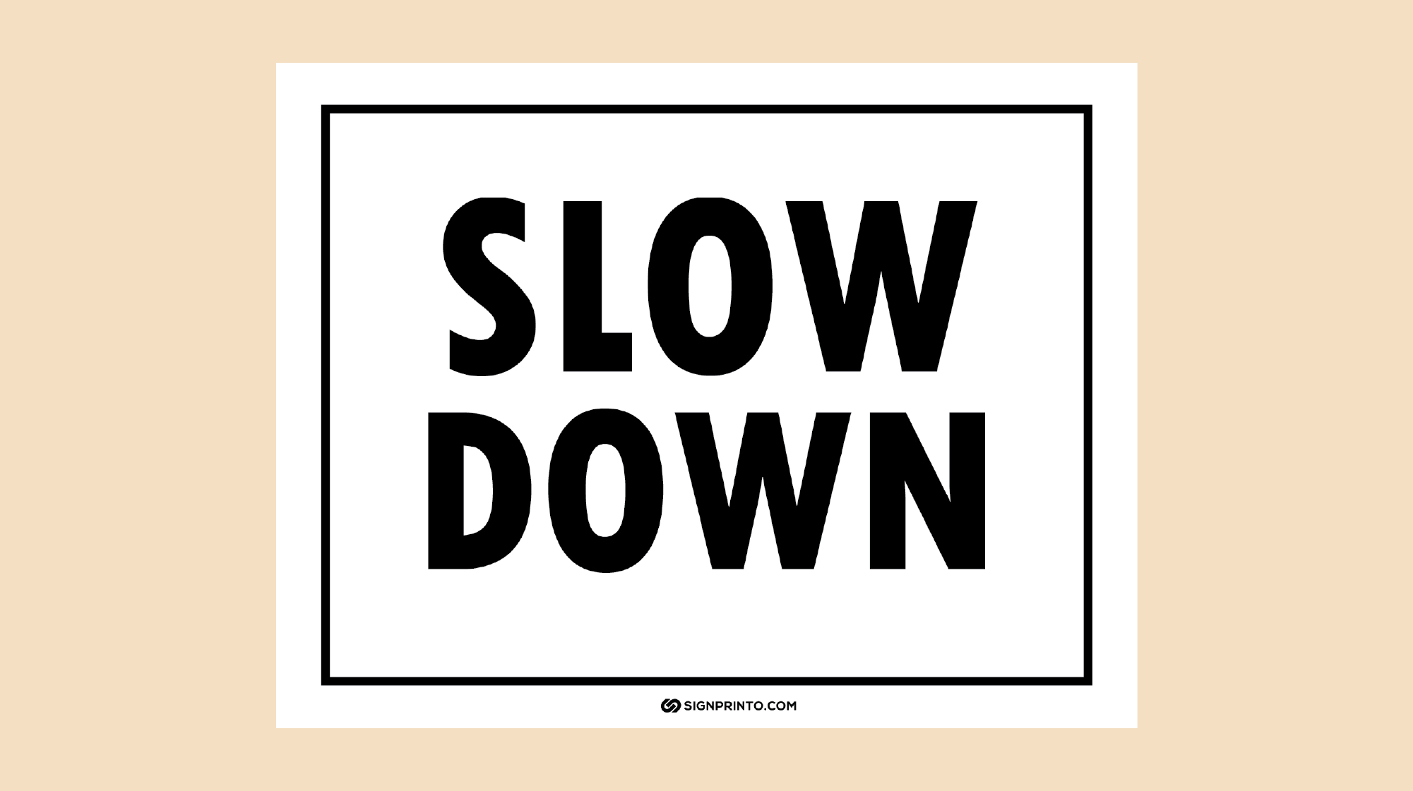 Download Slow Down Sign Printable [PDF]