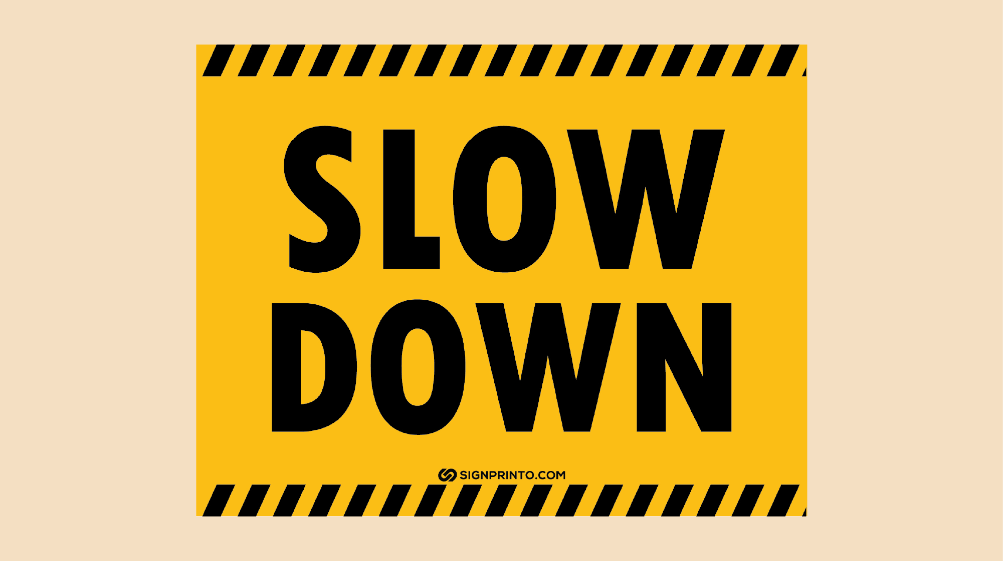Printable Slow Down Sign - Download PDF