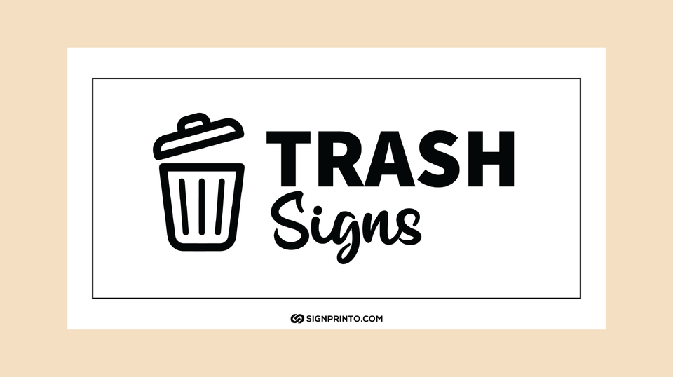 Keep it Clean: Download Your Free Printable Trash Sign Now!