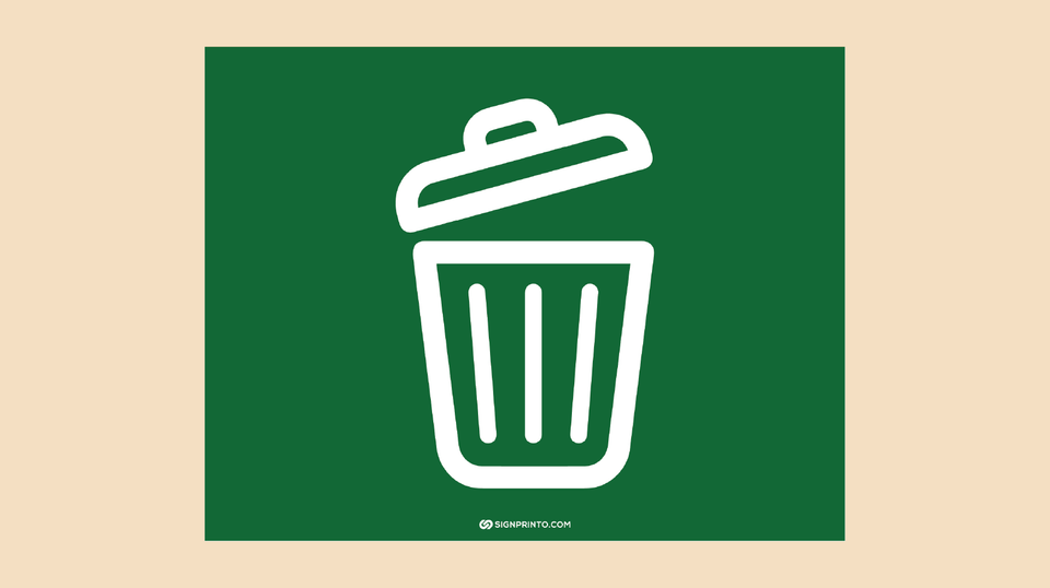 Trash Sign Symbol Printable PDF